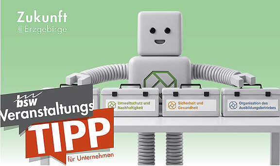Roboteram Tisch mit vier Koffern
